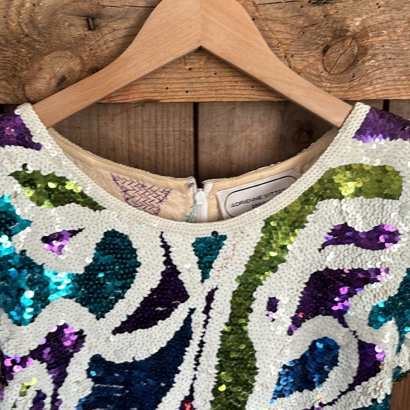 Adrienne Vittadini full sequin 80s vintage - Picture 4 of 6
